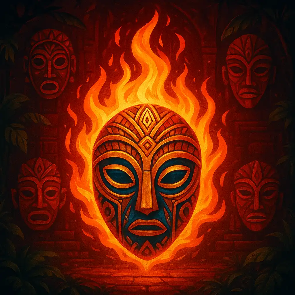 9 Masks Of Fire slot game thumbnail at GraalRealm Casino